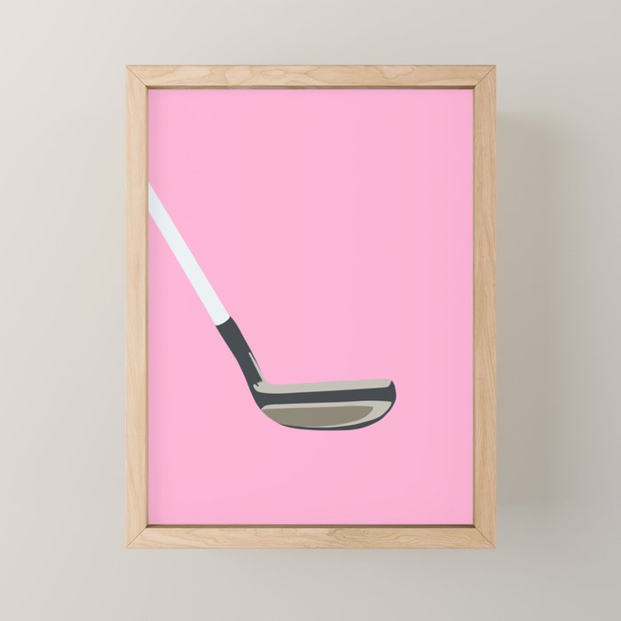 Golf Pink Mini Art Print Gallery Image 1