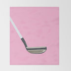 Golf Pink Throw Blanket Gallery Image 2