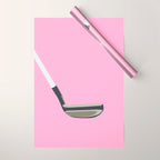 Golf Pink Wrapping Paper Gallery Image 1