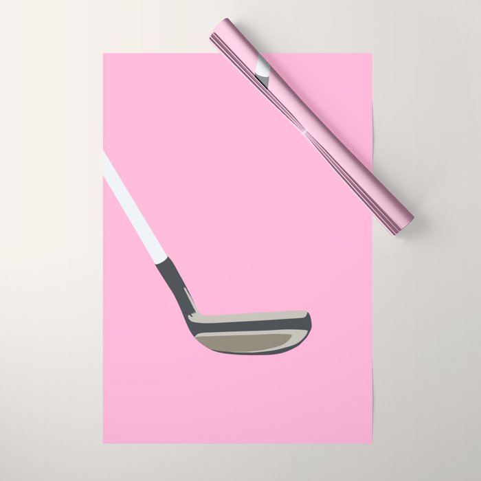Golf Pink Wrapping Paper Gallery Image 1