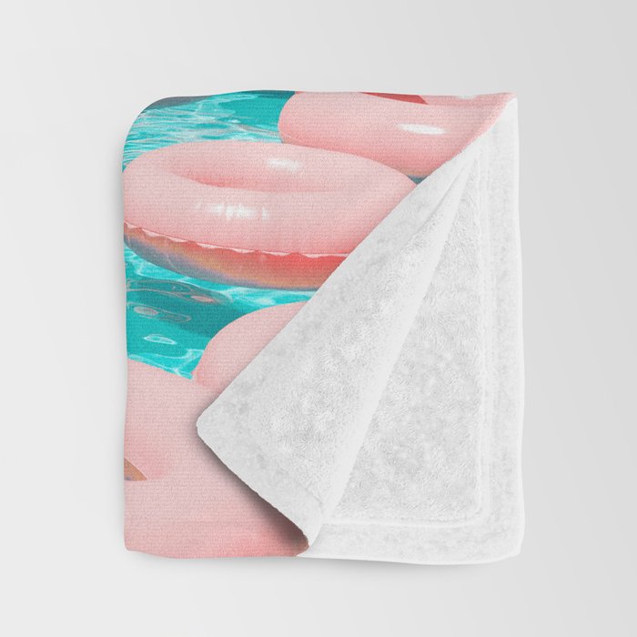 Flamingo Pool Party Throw Blanket Gallery Image 3