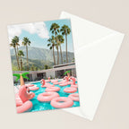 Flamingo Pool Party Stationery Card Gallery Image 2