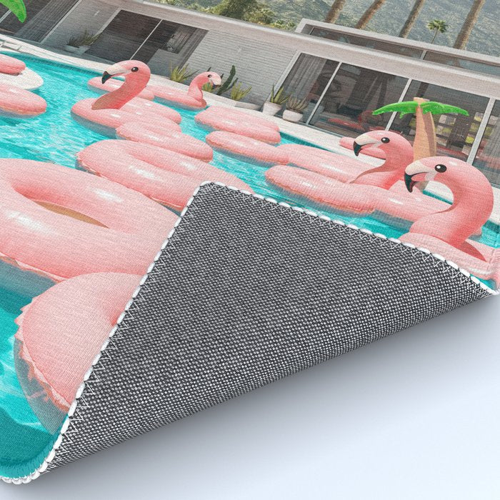 Flamingo Pool Party Rug Gallery Image 4