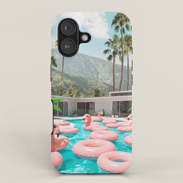 Flamingo Pool Party iPhone Case Gallery Image 1