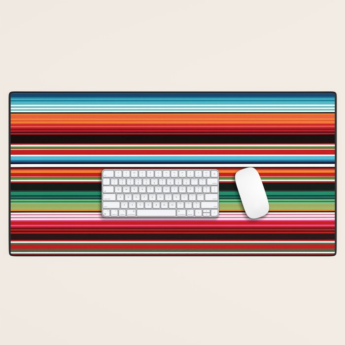 Sarape mexican blanket vibrant southwest modern serape pattern Desk Mat Gallery Image 1