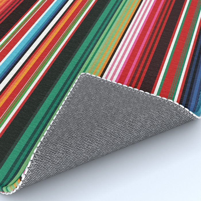 Sarape mexican blanket vibrant southwest modern serape pattern Rug Gallery Image 4