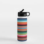 Sarape mexican blanket vibrant southwest modern serape pattern Water Bottle Gallery Image 1