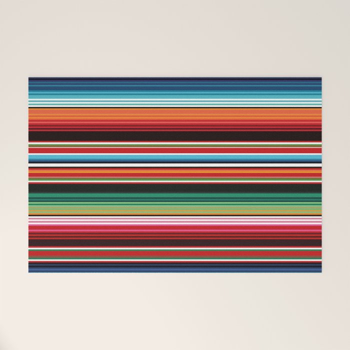 Sarape mexican blanket vibrant southwest modern serape pattern Welcome Mat Gallery Image 1