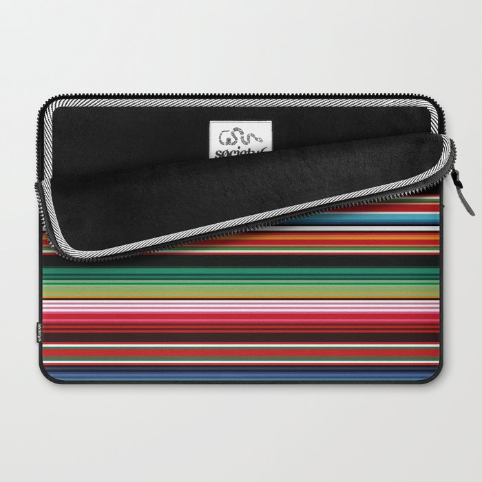 Sarape mexican blanket vibrant southwest modern serape pattern Laptop Sleeve Gallery Image 2