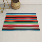 Sarape mexican blanket vibrant southwest modern serape pattern Rug Gallery Image 1