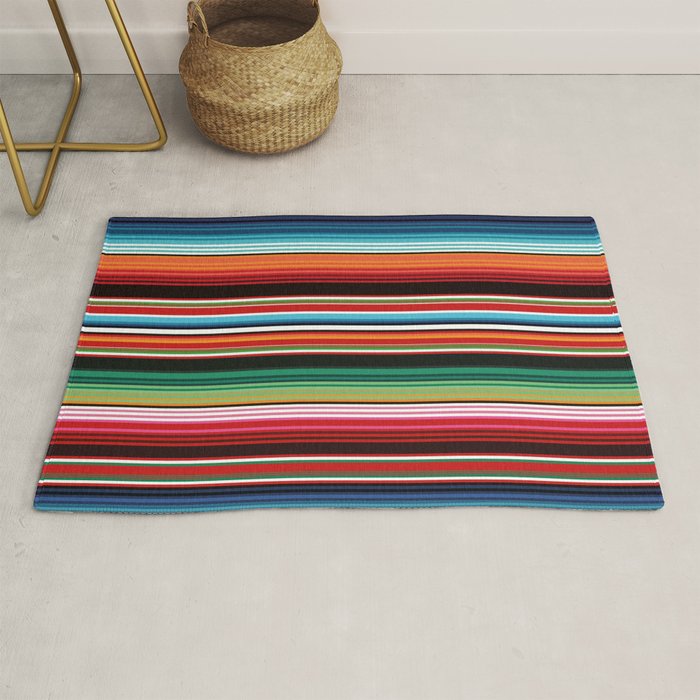 Sarape mexican blanket vibrant southwest modern serape pattern Rug Gallery Image 1
