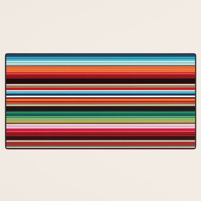 Sarape mexican blanket vibrant southwest modern serape pattern Desk Mat Gallery Image 3