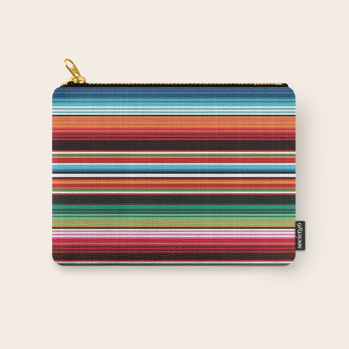 Sarape mexican blanket vibrant southwest modern serape pattern Carry All Pouch Gallery Image 1