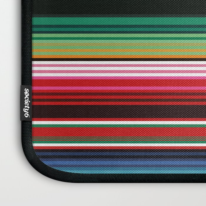 Sarape mexican blanket vibrant southwest modern serape pattern Laptop Sleeve Gallery Image 3