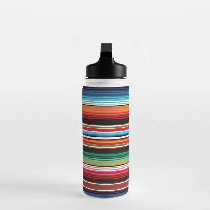 Sarape mexican blanket vibrant southwest modern serape pattern Water Bottle Gallery Image 3