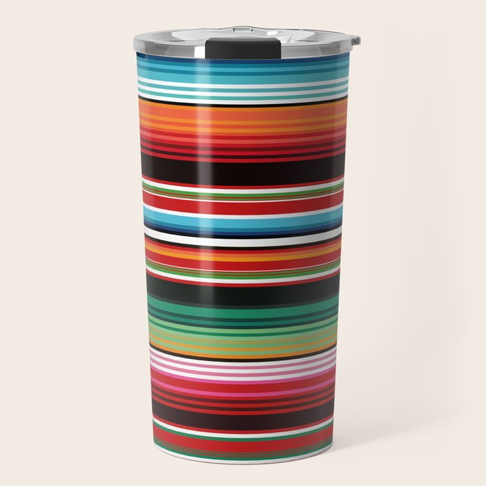 Sarape mexican blanket vibrant southwest modern serape pattern Travel Mug Gallery Image 1