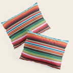 Sarape mexican blanket vibrant southwest modern serape pattern Pillow Sham Gallery Image 3