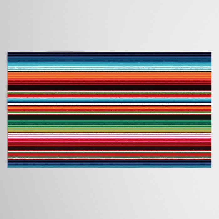 Sarape mexican blanket vibrant southwest modern serape pattern Tablecloth Gallery Image 2