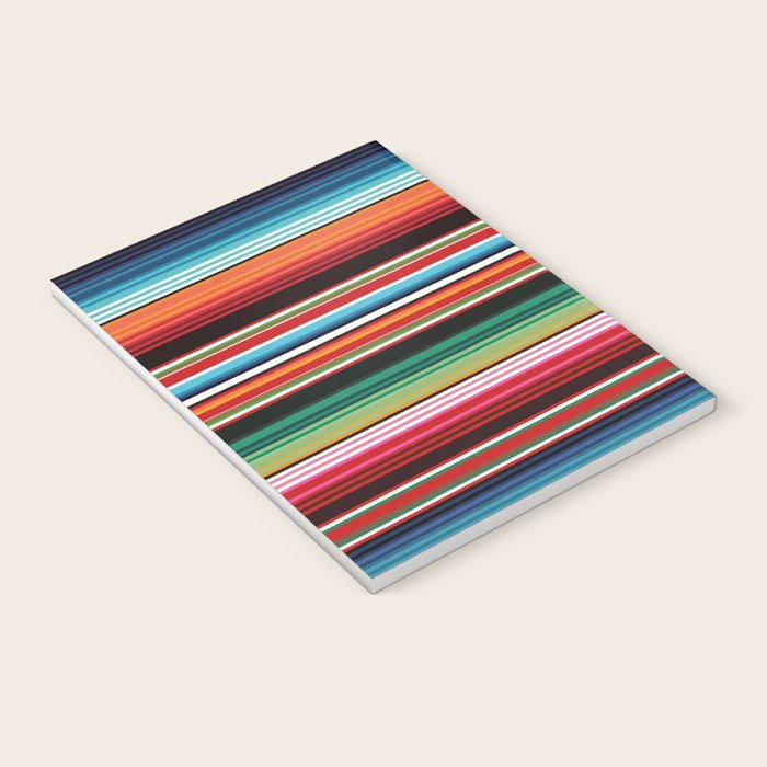 Sarape mexican blanket vibrant southwest modern serape pattern Notebook Gallery Image 3