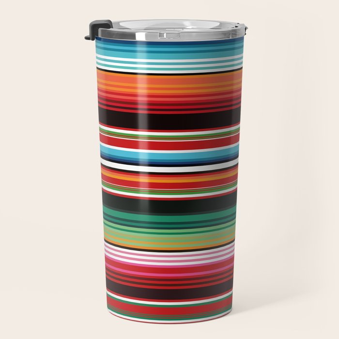 Sarape mexican blanket vibrant southwest modern serape pattern Travel Mug Gallery Image 3