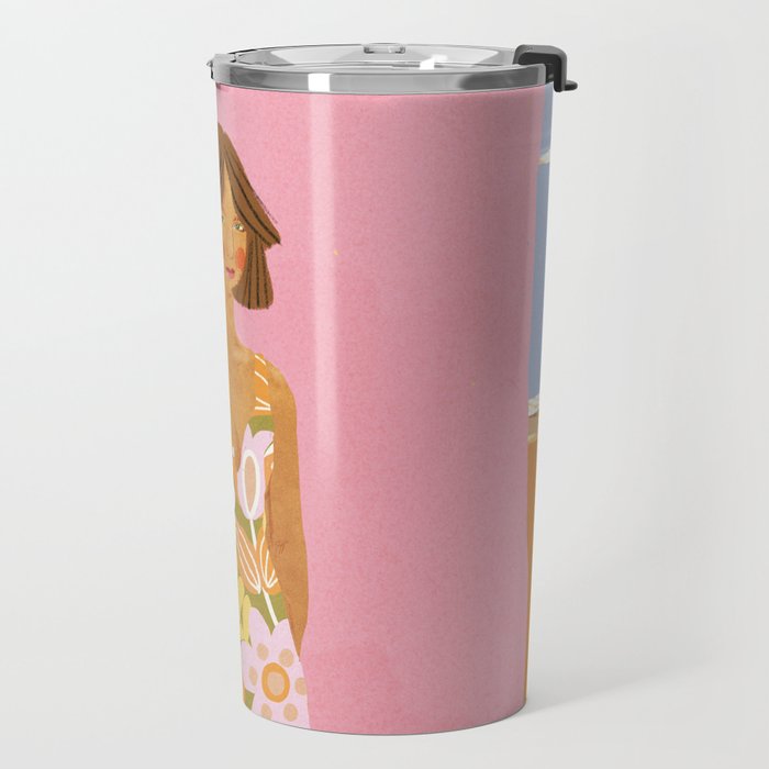 Girl who Loves Jumpsuits Travel Mug Gallery Image 2
