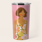 Girl who Loves Jumpsuits Travel Mug Gallery Image 1