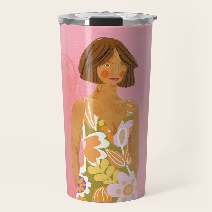 Girl who Loves Jumpsuits Travel Mug Gallery Image 1