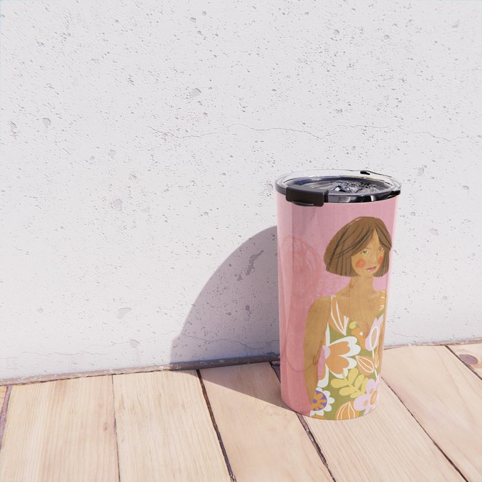 Girl who Loves Jumpsuits Travel Mug Gallery Image 4