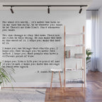 For what it's worth - F Scott Fitzgerald quote Wall Mural Gallery Image 1