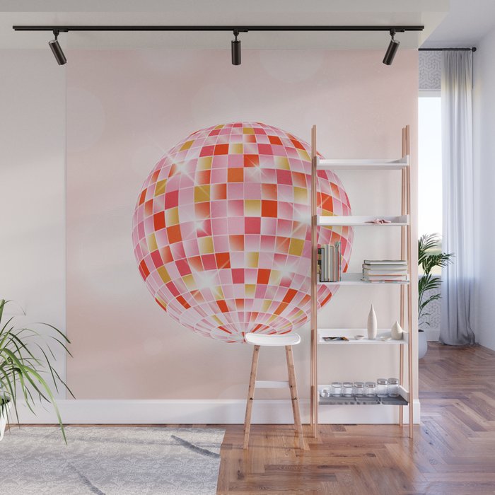 Candy Funk | Disco Ball: Peach Edition Wall Mural Gallery Image 1