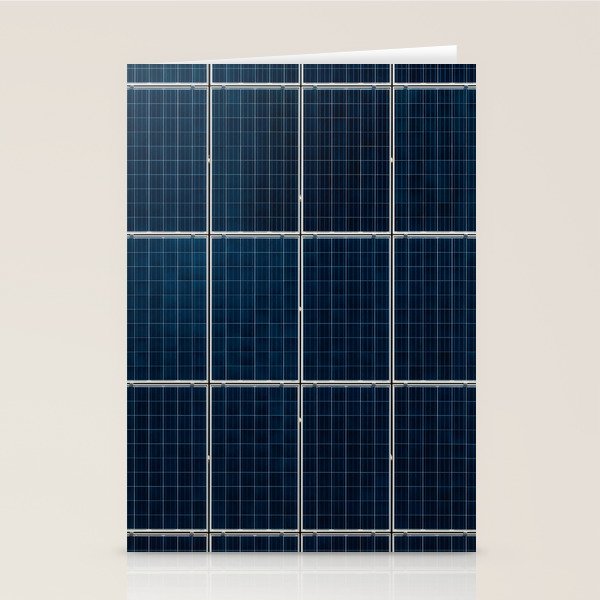 Solar Panel Pattern (Color) Stationery Card Gallery Image 1