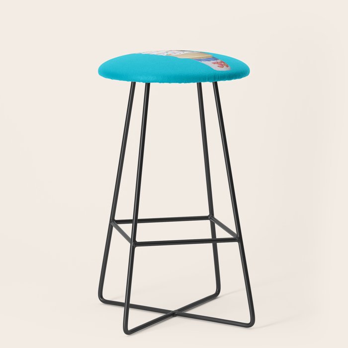 sweet shred blue Stool Gallery Image 1