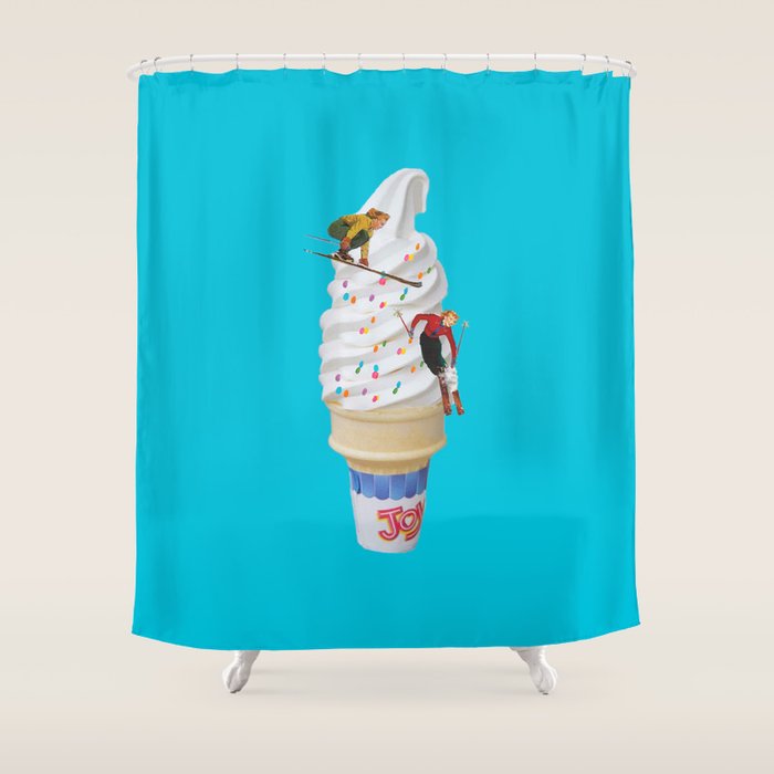 sweet shred blue Shower Curtain Gallery Image 1