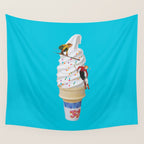 sweet shred blue Wall Tapestry Gallery Image 4