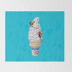 sweet shred blue Throw Blanket Gallery Image 2