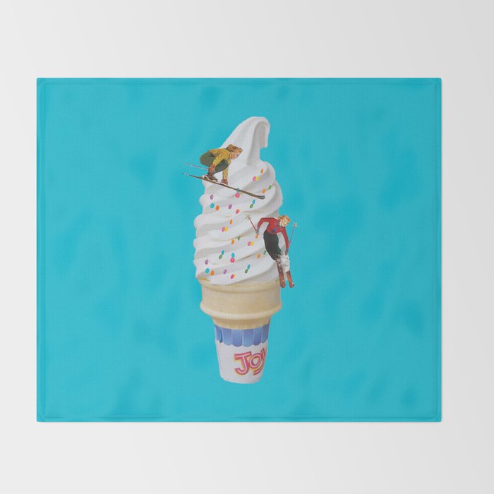 sweet shred blue Throw Blanket Gallery Image 2