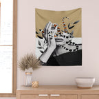 Woman and snakes Wall Tapestry Gallery Image 2