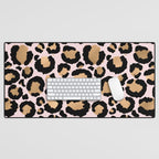 Animal print - pink copper Desk Mat Gallery Image 1