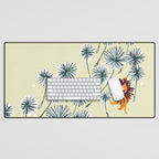 Lion on dandelion Desk Mat Gallery Image 1