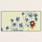 Lion on dandelion Desk Mat Gallery Image 3