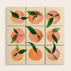 Abstract Watercolor Fruit Shapes Wood Wall Art Gallery Image 1