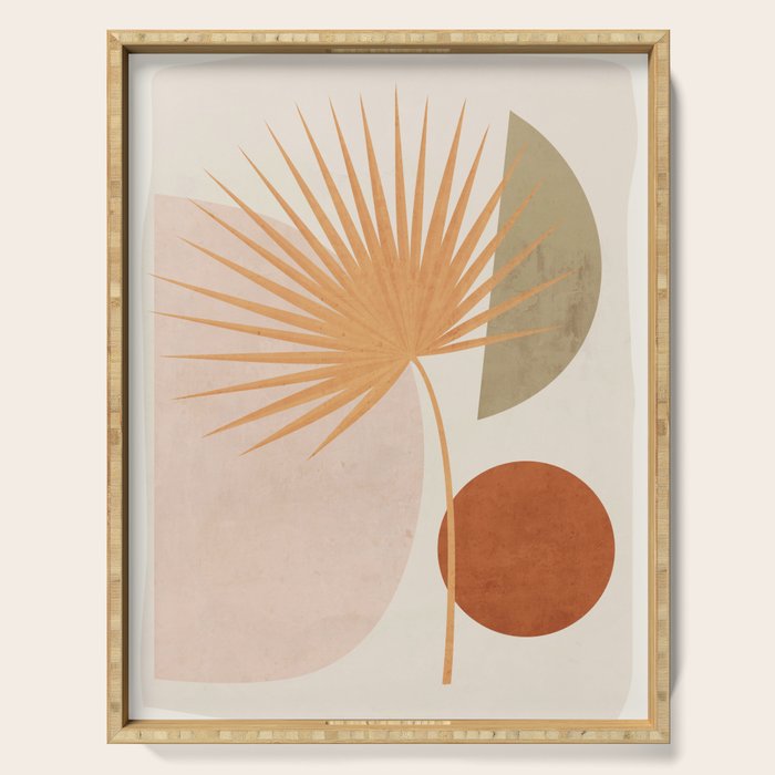 Tropical Leaf- Abstract Art 49a Serving Tray Gallery Image 1