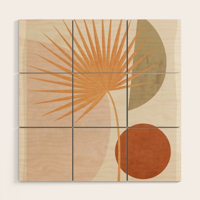 Tropical Leaf- Abstract Art 49a Wood Wall Art Gallery Image 1