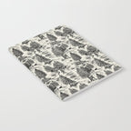 Bigfoot / Sasquatch Toile de Jouy in Black Notebook Gallery Image 2