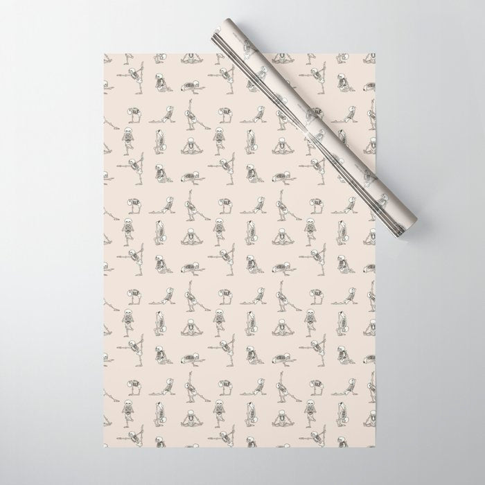 Skeleton Yoga Wrapping Paper Gallery Image 1
