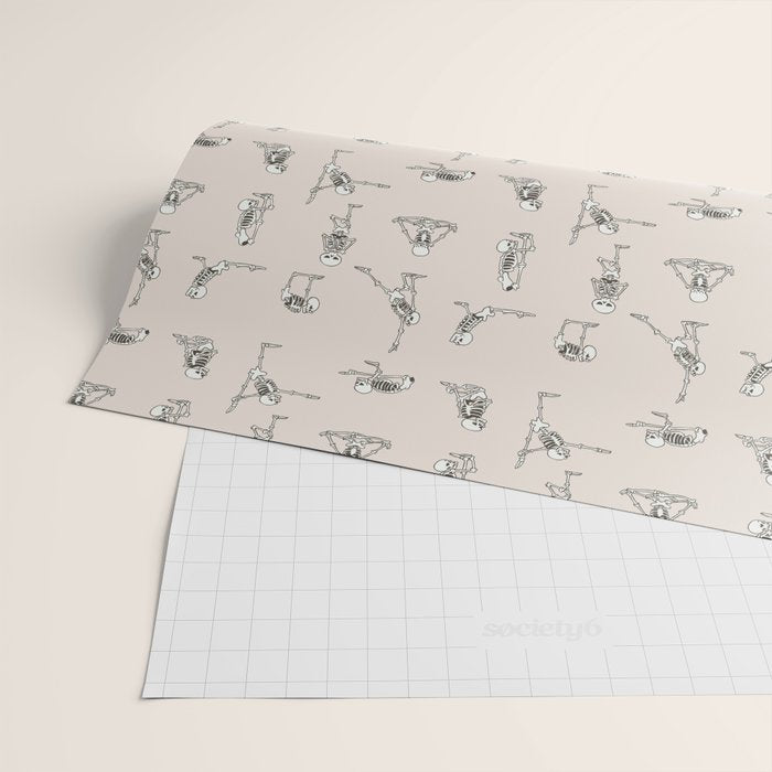 Skeleton Yoga Wrapping Paper Gallery Image 2