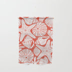 Ocean Floor Nautical Shells Red Wall Hanging Gallery Image 1