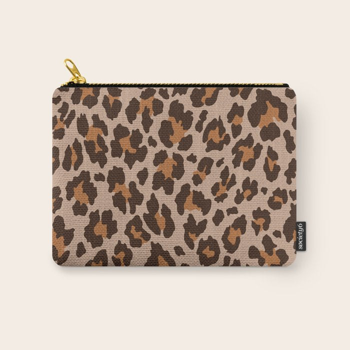 Classic Leopard Print (Muted Colors) Carry All Pouch Gallery Image 1