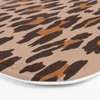 Classic Leopard Print (Muted Colors) Bath Mat Gallery Image 3