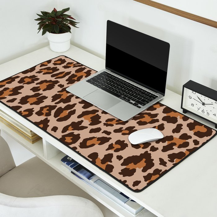 Classic Leopard Print (Muted Colors) Desk Mat Gallery Image 2